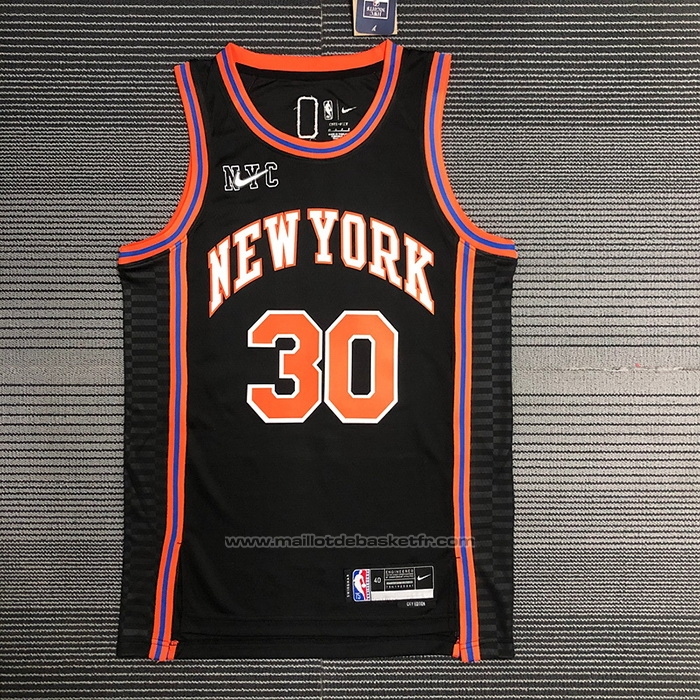 Maillot New York Knicks Julius Randl #30 Ville 2021-22 Noir